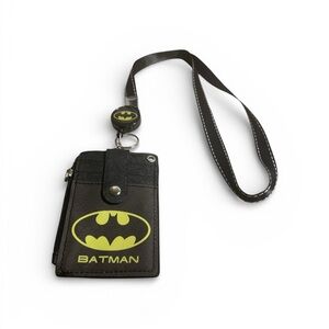 Batman Black and Red Retractable Lanyard Wallet